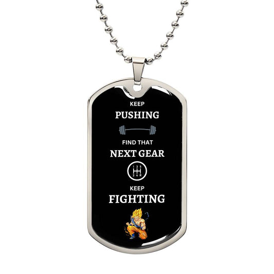 Work Hard Dog Tag (Goku)