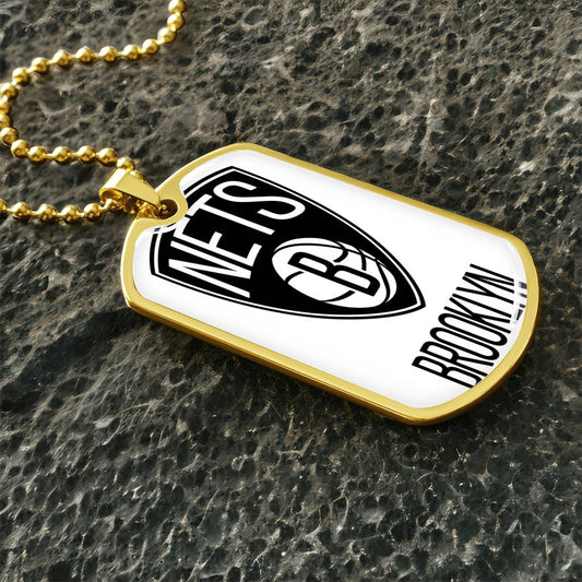 Brooklyn Nets (Military Style Dog Tag) NBA