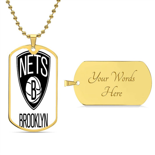 Brooklyn Nets (Military Style Dog Tag) NBA