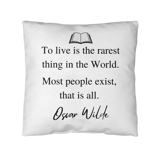 Oscar Wile Quote (Indoor/Outdoor) Pillow