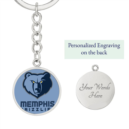 Memphis Grizzlies (Circle Keychain) NBA