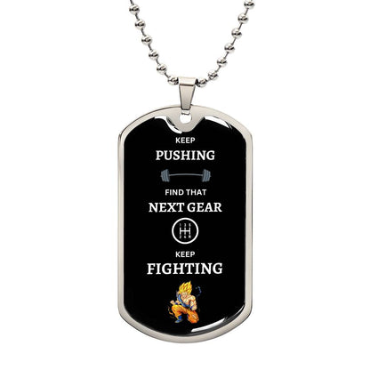 Work Hard Dog Tag (Goku)
