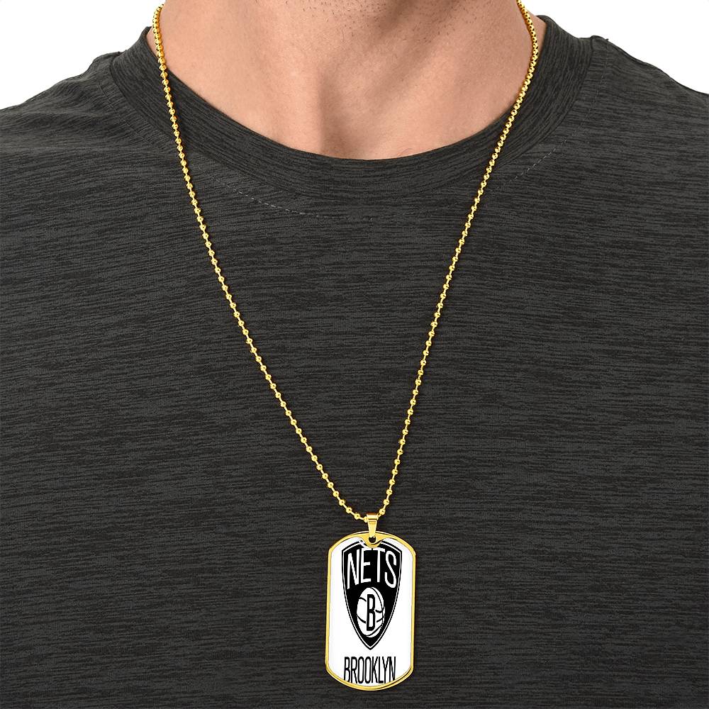 Brooklyn Nets (Military Style Dog Tag) NBA