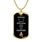 Work Hard Dog Tag (Goku)