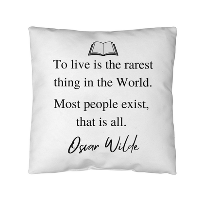 Oscar Wile Quote (Indoor/Outdoor) Pillow