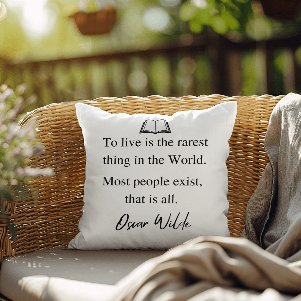 Oscar Wile Quote (Indoor/Outdoor) Pillow