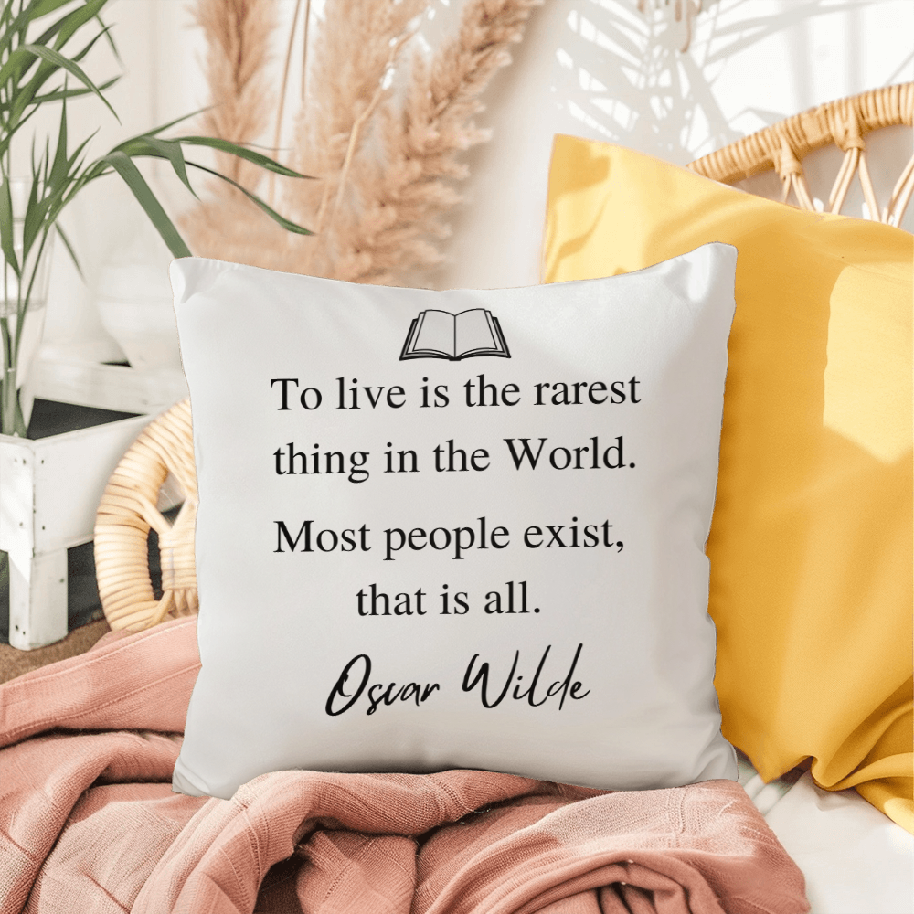 Oscar Wile Quote (Indoor/Outdoor) Pillow