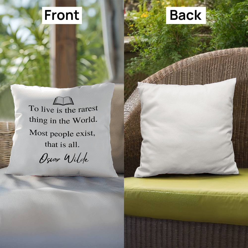 Oscar Wile Quote (Indoor/Outdoor) Pillow