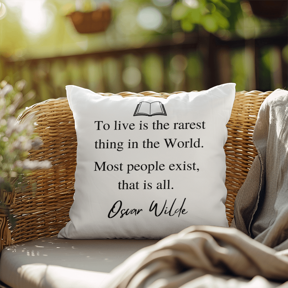 Oscar Wile Quote (Indoor/Outdoor) Pillow