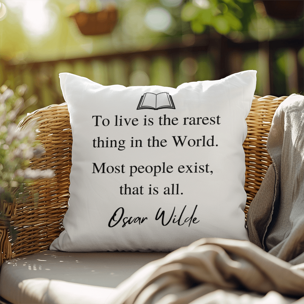 Oscar Wile Quote (Indoor/Outdoor) Pillow