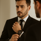 "Luxury Black Chronograph Watch for Men – Stainless Steel, Water Resistant, Perfect Father's Day or Anniversary Gift"
