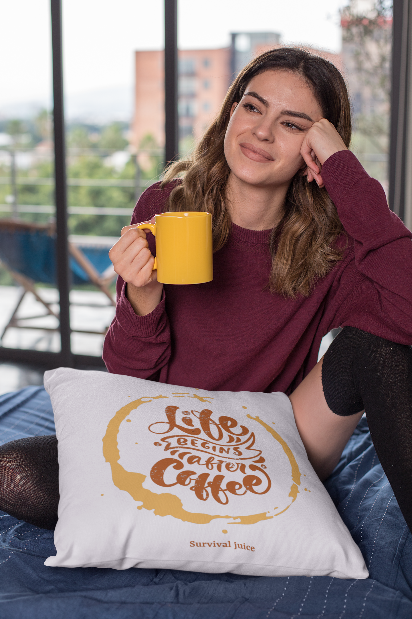 Coffee Indoor/Outdoor Pillow