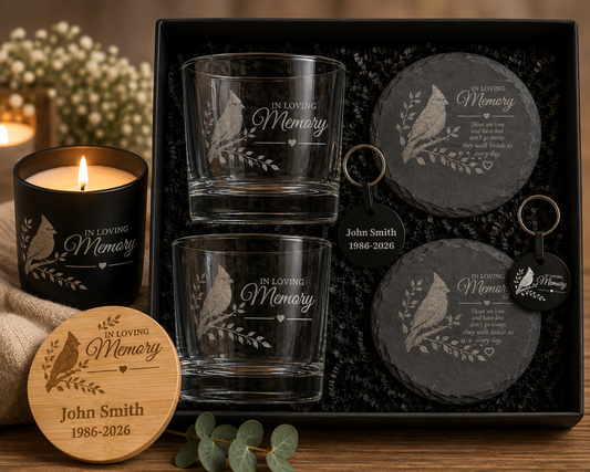 Personalized Memorial Gift Set (Cardinal)