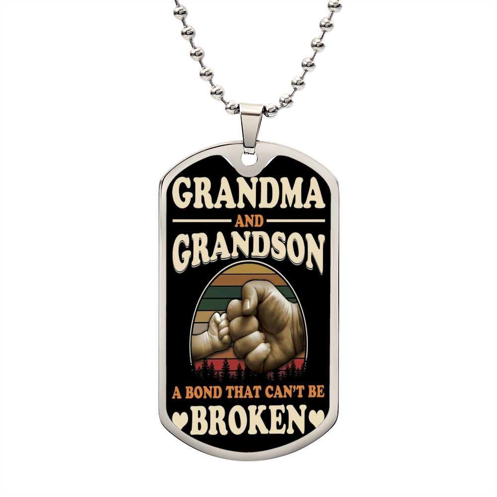 Grandma and Grandson Dog Tag